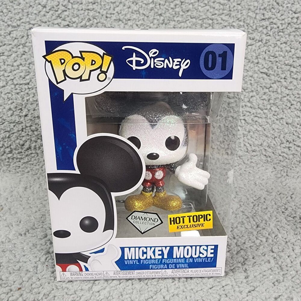 Funko Pop! Disney Mickey Mouse #01 Diamond Collection - Hot Topic Exclusive